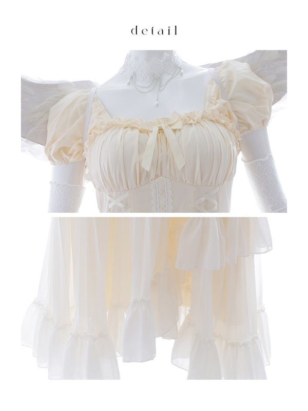 画像18: 【SALE!!】【即日発送！】【ハロウィン】 天使プリーツスカートワンピ 【コスプレ5点セット】 【S-XLサイズ/１カラー】[OF04-H] (18)