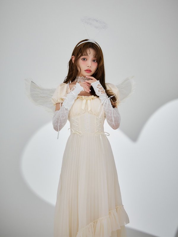 画像28: 【SALE!!】【即日発送！】【ハロウィン】 天使プリーツスカートワンピ 【コスプレ5点セット】 【S-XLサイズ/１カラー】[HC03-H] (28)