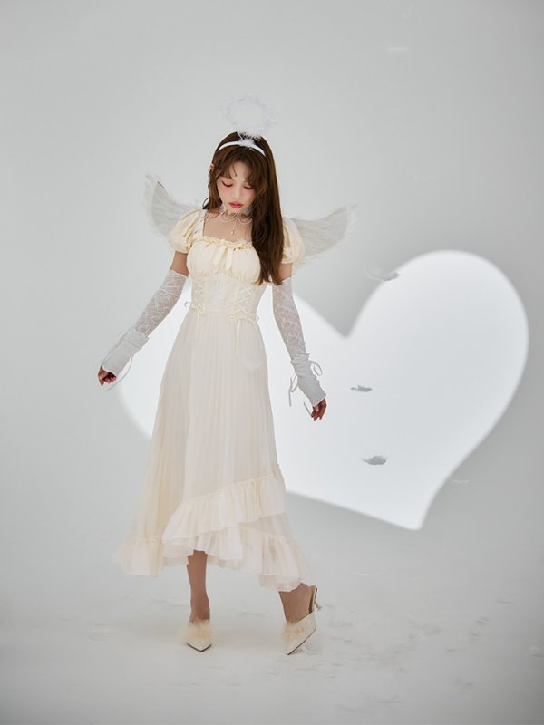 画像16: 【SALE!!】【即日発送！】【ハロウィン】 天使プリーツスカートワンピ 【コスプレ5点セット】 【S-XLサイズ/１カラー】[HC03-H] (16)