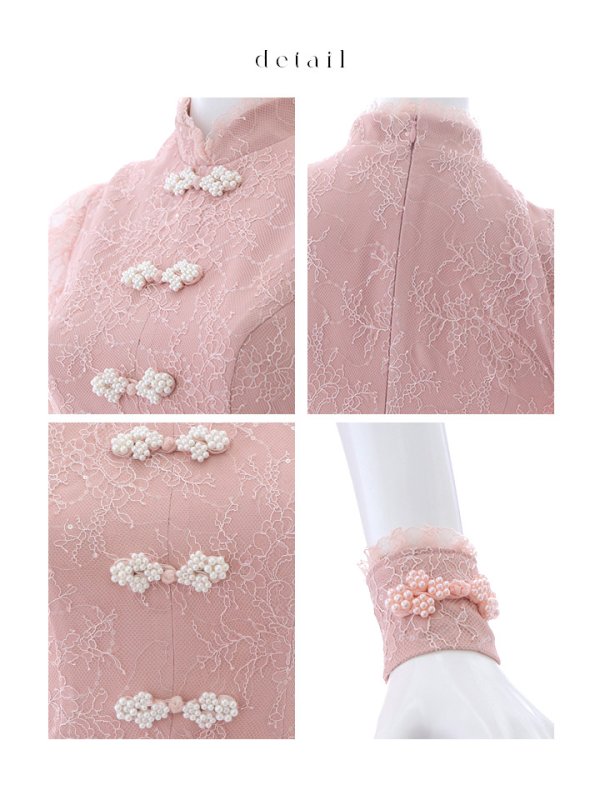 画像14: 【SALE!!】【ハロウィン】チャイナレースタイトワンピース 【コスプレ3点セット】 【S-Lサイズ/2カラー】(SE01YN)[OF01] (14)