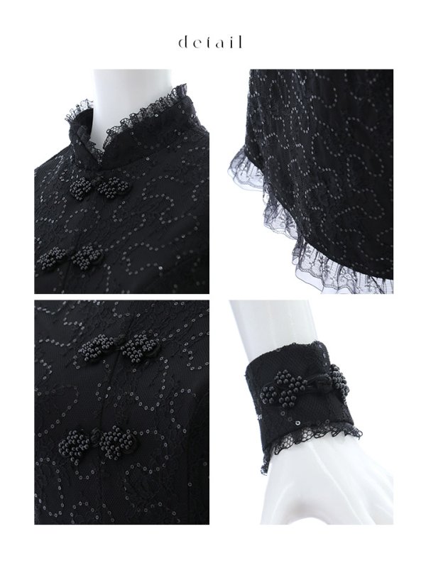 画像10: 【SALE!!】【ハロウィン】チャイナレースタイトワンピース 【コスプレ3点セット】 【S-Lサイズ/2カラー】(SE01YN)[OF01] (10)