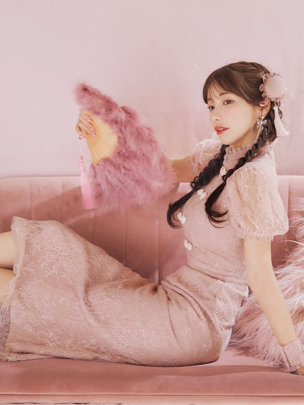 画像12: 【SALE!!】【ハロウィン】チャイナレースタイトワンピース 【コスプレ3点セット】 【S-Lサイズ/2カラー】(SE01YN)[OF01] (12)