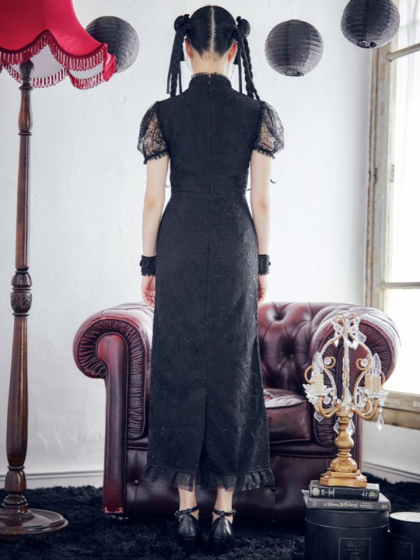 画像6: 【SALE!!】【ハロウィン】チャイナレースタイトワンピース 【コスプレ3点セット】 【S-Lサイズ/2カラー】(SE01YN)[OF01] (6)