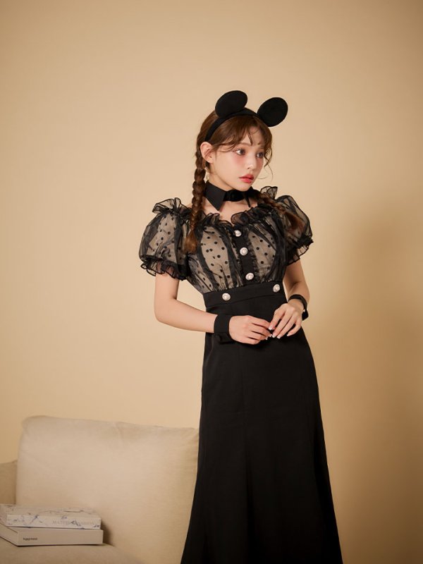 画像15: 【SALE!!】【即日発送！】【ハロウィン】マウスシアーマーメイドワンピース 【コスプレ4点セット】 【S-Lサイズ/1カラー】[HC03] (15)