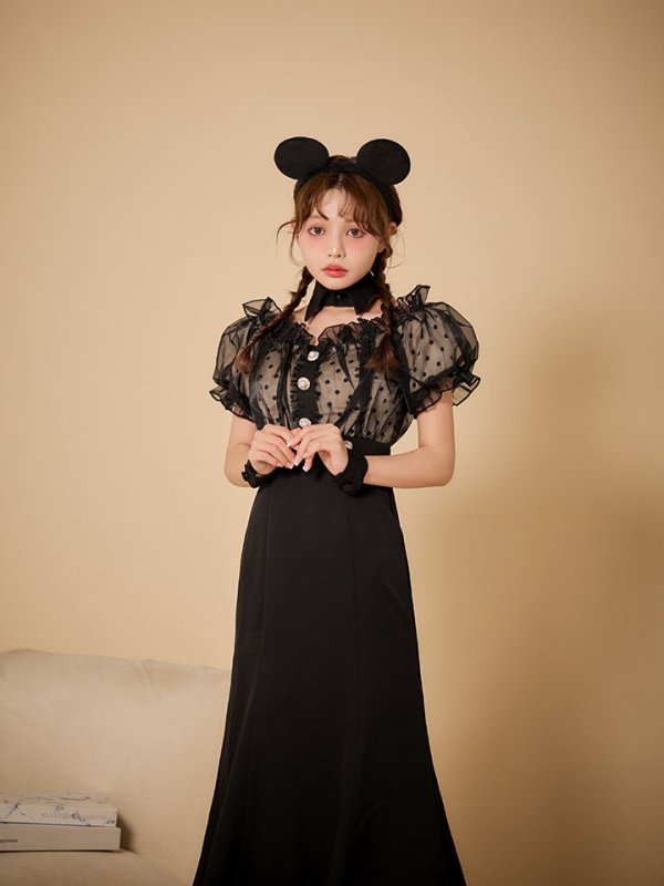 画像9: 【SALE!!】【即日発送！】【ハロウィン】マウスシアーマーメイドワンピース 【コスプレ4点セット】 【S-Lサイズ/1カラー】[HC03] (9)