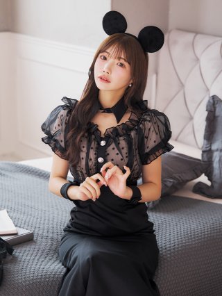 ハロウィン】クラシカル洋館メイド 【コスプレ3点セット】 【S