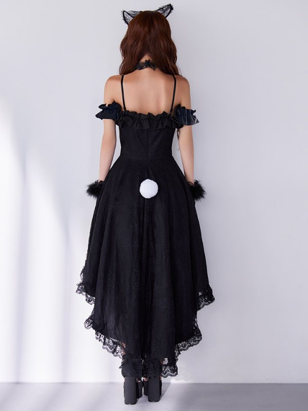 画像29: 【SALE!!】【即日発送！】【ハロウィン】 バニーショートインロングワンピース 【コスプレ5点セット】【XS-XLサイズ/2カラー】[HC03] (29)