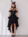 画像9: 【SALE!!】【即日発送！】【ハロウィン】 バニーショートインロングワンピース 【コスプレ5点セット】【XS-XLサイズ/2カラー】[HC03] (9)