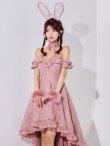 画像18: 【SALE!!】【即日発送！】【ハロウィン】 バニーショートインロングワンピース 【コスプレ5点セット】【XS-XLサイズ/2カラー】[HC03] (18)