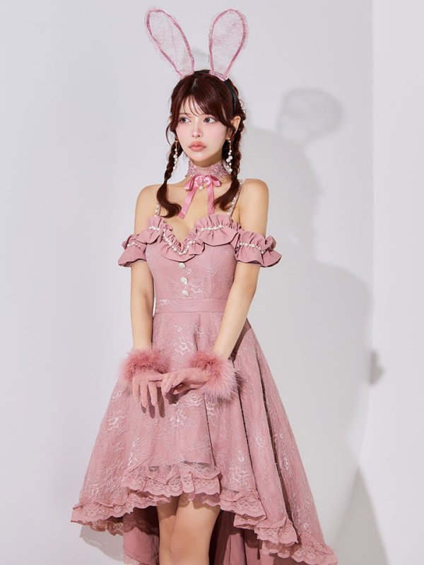 画像18: 【SALE!!】【即日発送！】【ハロウィン】 バニーショートインロングワンピース 【コスプレ5点セット】【XS-XLサイズ/2カラー】[HC03] (18)