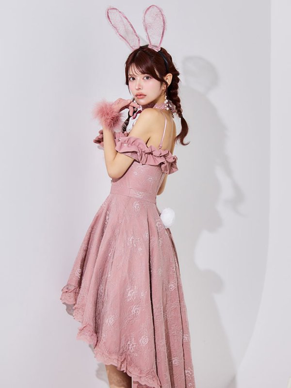 画像24: 【SALE!!】【即日発送！】【ハロウィン】 バニーショートインロングワンピース 【コスプレ5点セット】【XS-XLサイズ/2カラー】[HC03] (24)