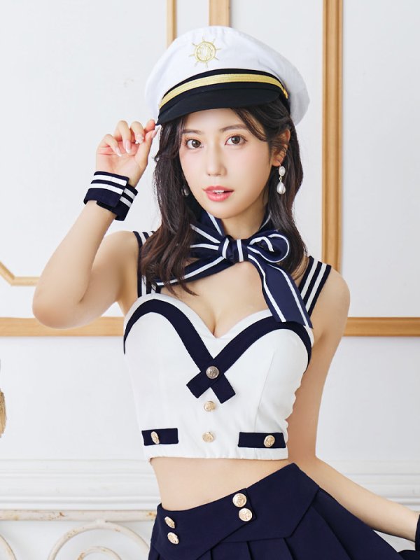 画像12: 【SALE!!】【即日発送！】【ハロウィン】マリン/水兵セットアップ 【コスプレ6点セット】【XS-Lサイズ/1カラー】[OF04] (12)