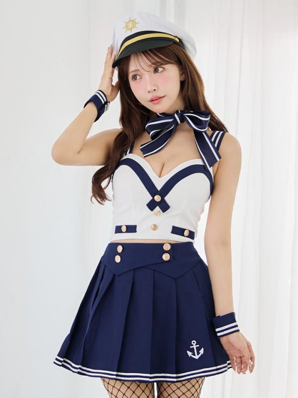 画像13: 【SALE!!】【即日発送！】【ハロウィン】マリン/水兵セットアップ 【コスプレ6点セット】【XS-Lサイズ/1カラー】[HC03] (13)