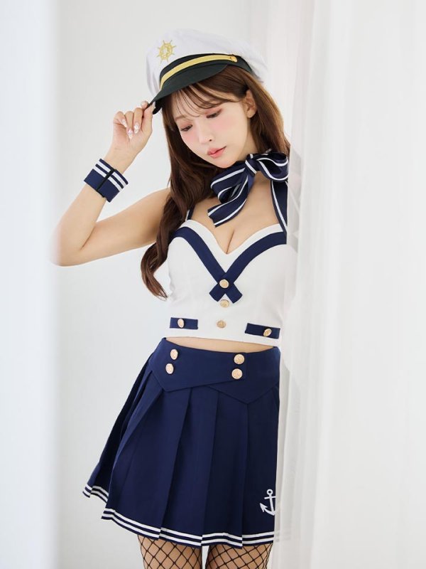 画像3: 【SALE!!】【即日発送！】【ハロウィン】マリン/水兵セットアップ 【コスプレ6点セット】【XS-Lサイズ/1カラー】[HC03] (3)