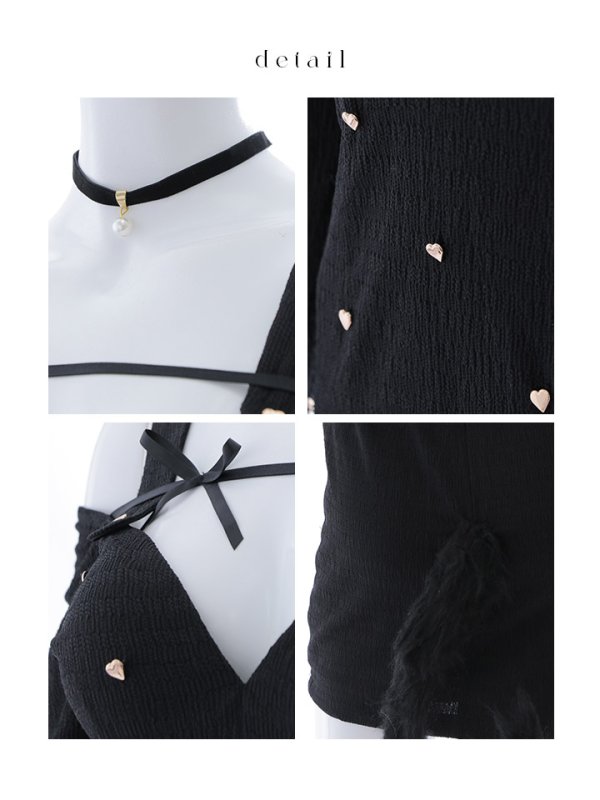 画像40: 【即日発送！】【ハロウィン】 黒猫ワンピース 【コスプレ4点セット】 【XS-XLサイズ/２カラー】[OF04] (40)