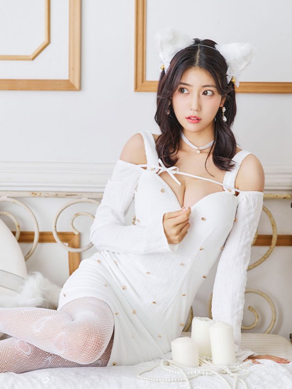 画像25: 【即日発送！】【ハロウィン】 黒猫ワンピース 【コスプレ4点セット】 【XS-XLサイズ/２カラー】[OF04] (25)