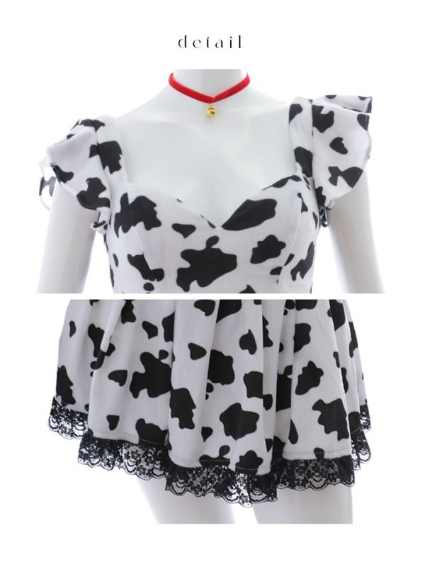 画像15: 【SALE!!】【即日発送！】【ハロウィン】カウスカートセットアップ 【コスプレ6点セット】【XS-Lサイズ/1カラー】[OF01] (15)