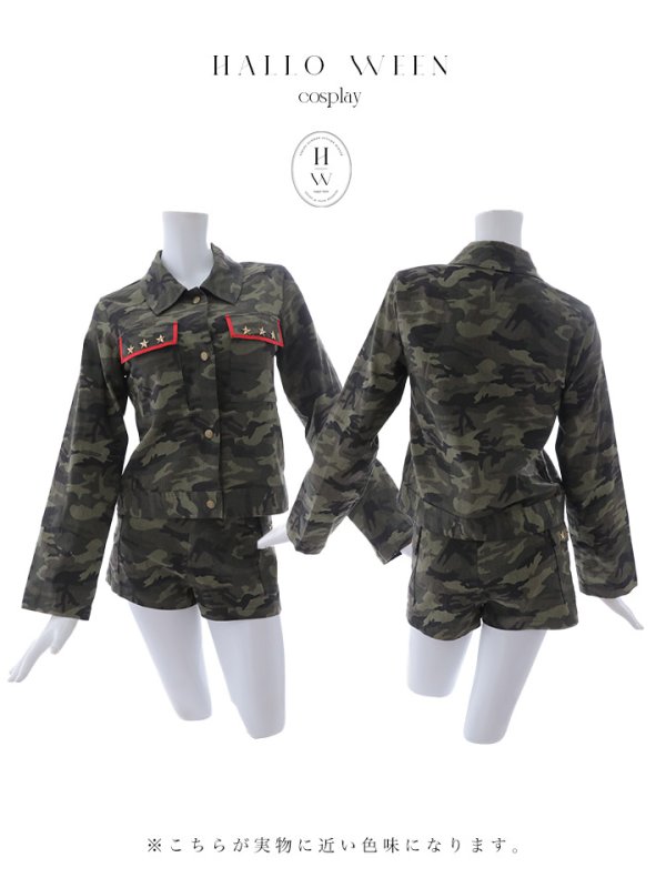 画像16: 【SALE!!】【ハロウィン】アーミーガールセットアップ 【コスプレ6点セット】 【XS-Lサイズ/1カラー】[OF01] (16)