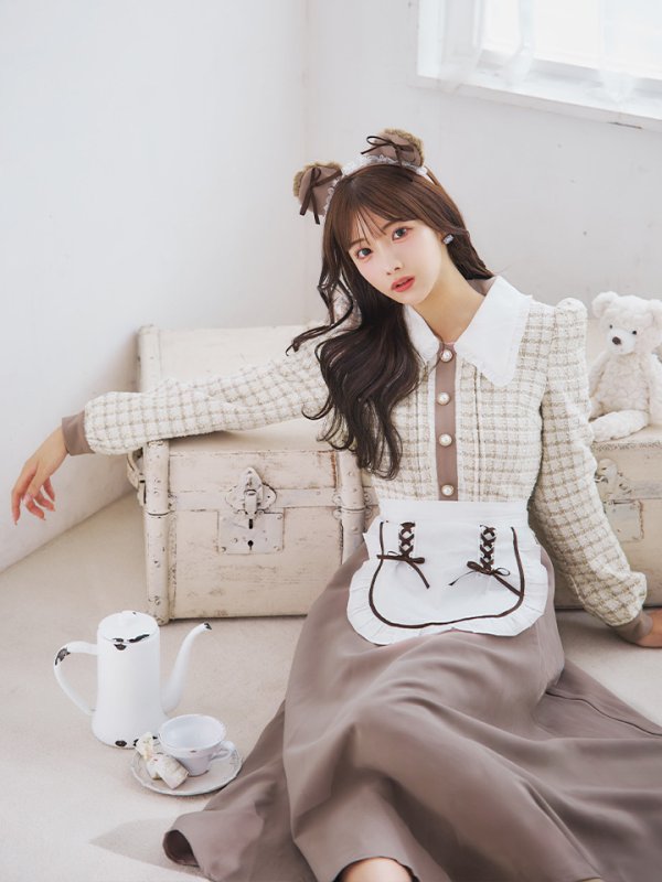 画像11: 【SALE!!】【即日発送！】【ハロウィン】ベアメイドワンピース 【コスプレ4点セット】 【S-XLサイズ/1カラー】[OF01] (11)