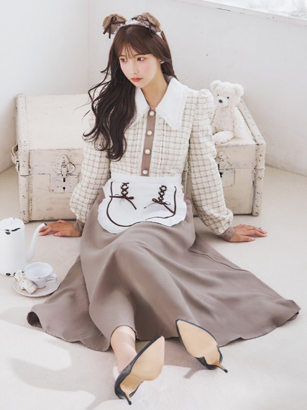 画像3: 【SALE!!】【即日発送！】【ハロウィン】ベアメイドワンピース 【コスプレ4点セット】 【S-XLサイズ/1カラー】[OF01] (3)