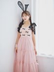 画像13: 【即日発送！】【ハロウィン】バニーリボンチュールワンピース 【コスプレ4点セット】 【S-Lサイズ/1カラー】[YMT] (13)