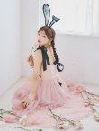 画像16: 【即日発送！】【ハロウィン】バニーリボンチュールワンピース 【コスプレ4点セット】 【S-Lサイズ/1カラー】[YMT] (16)