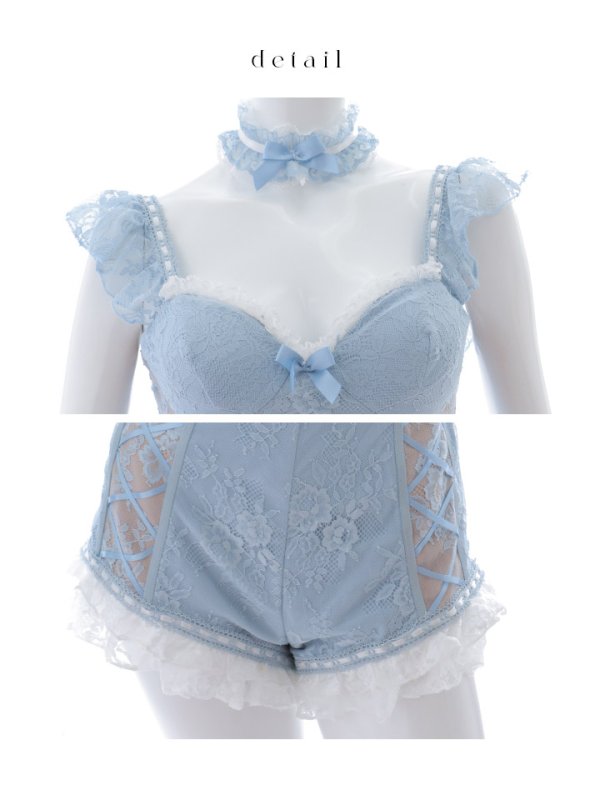 画像25: 【SALE!!】【即日発送！】【ハロウィン】 総レースバニーフリルセットアップ【コスプレ7点セット】【XS-Lサイズ/3カラー】[OF04] (25)