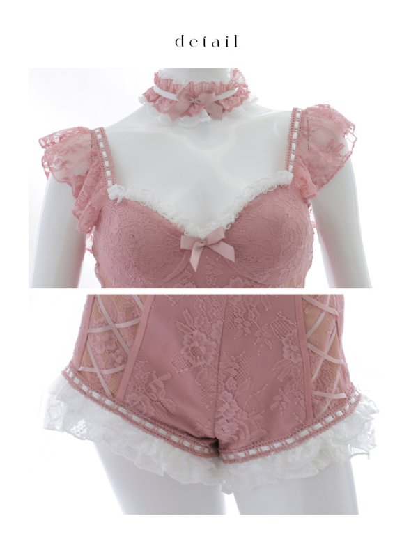 画像22: 【SALE!!】【即日発送！】【ハロウィン】 総レースバニーフリルセットアップ【コスプレ7点セット】【XS-Lサイズ/3カラー】[OF04] (22)