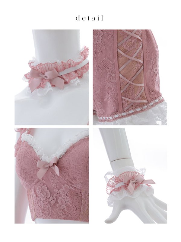 画像23: 【SALE!!】【即日発送！】【ハロウィン】 総レースバニーフリルセットアップ【コスプレ7点セット】【XS-Lサイズ/3カラー】[OF04] (23)