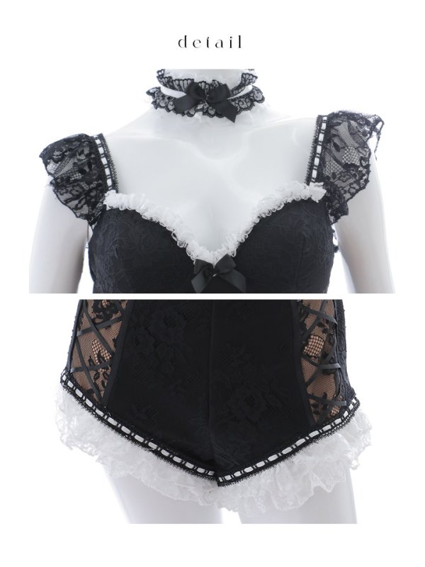画像47: 【SALE!!】【即日発送！】【ハロウィン】 総レースバニーフリルセットアップ【コスプレ7点セット】【XS-Lサイズ/3カラー】[OF04] (47)