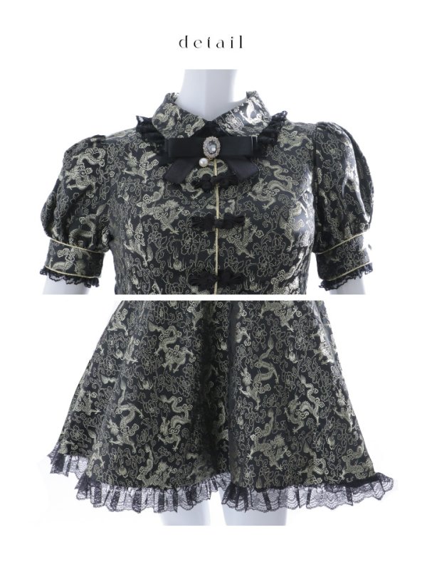 画像19: 【即日発送！】【ハロウィン】アームウォーマー付きフレアスカートチャイナ 【コスプレ5点セット】 【S-XLサイズ/２カラー】(SE01YN)[OF04] (19)