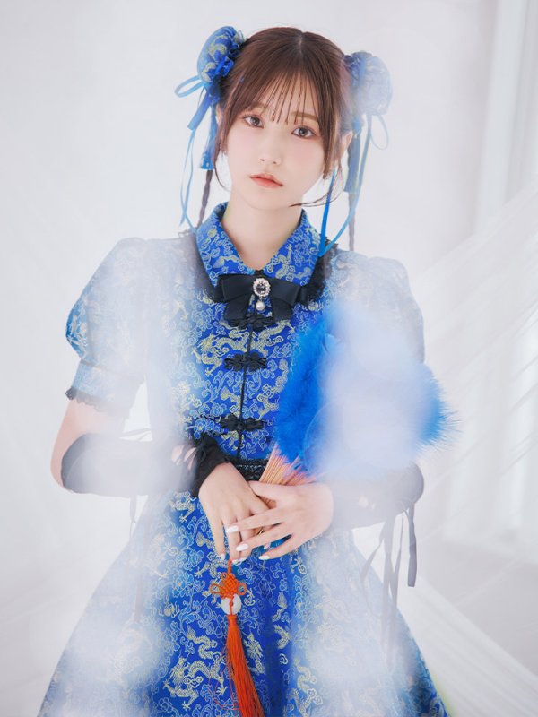 画像16: 【即日発送！】【ハロウィン】アームウォーマー付きフレアスカートチャイナ 【コスプレ5点セット】 【S-XLサイズ/２カラー】(SE01YN)[OF04] (16)