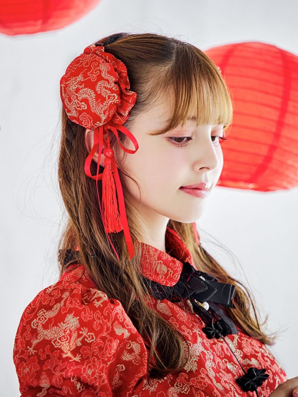 画像16: 【即日発送！】【ハロウィン】アームウォーマー付きフレアスカートチャイナ 【コスプレ5点セット】 【S-XLサイズ/２カラー】(SE01YN)[OF04] (16)