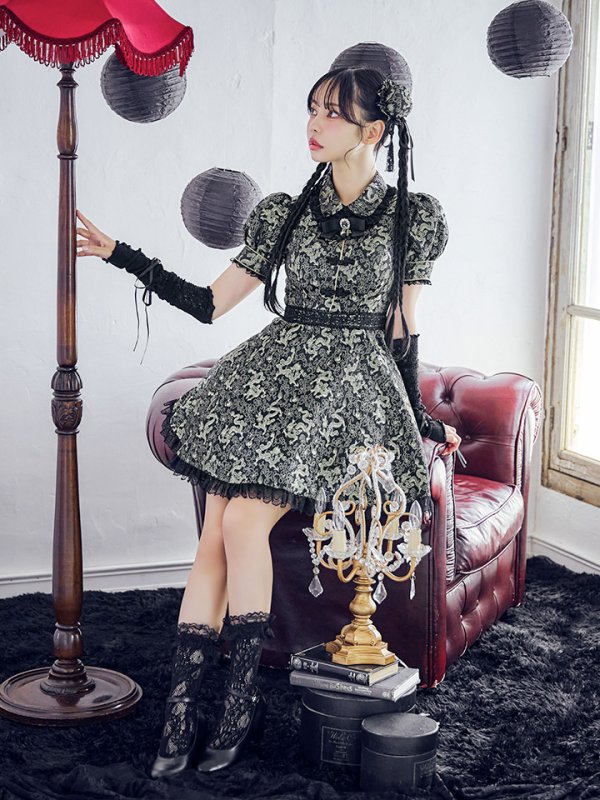 画像7: 【即日発送！】【ハロウィン】アームウォーマー付きフレアスカートチャイナ 【コスプレ5点セット】 【S-XLサイズ/２カラー】(SE01YN)[OF04] (7)