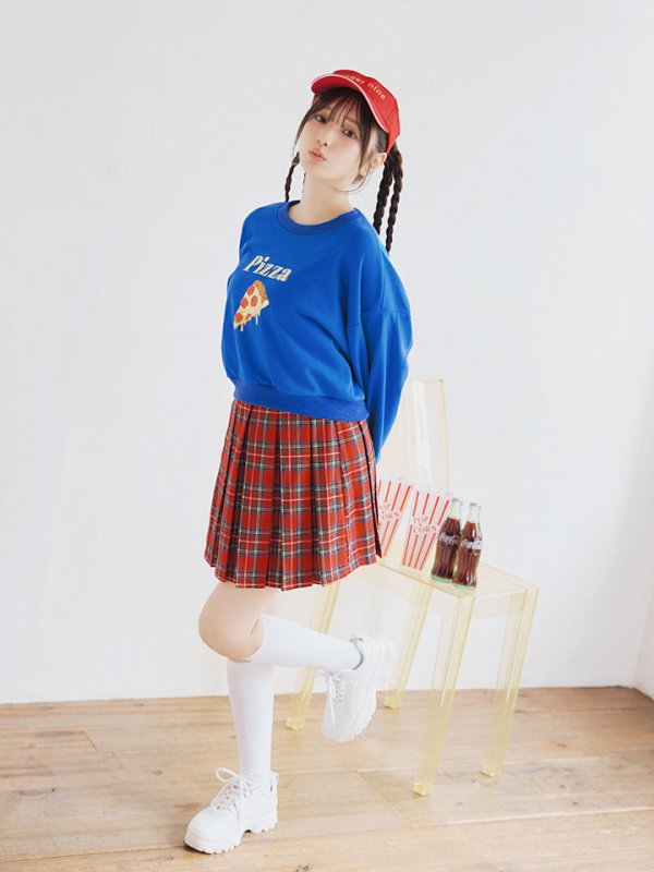 画像2: 【SALE!!】【即日発送！】【ハロウィン】ピザガールセットアップ 【コスプレ4点セット】 【S-XLサイズ/1カラー】[OF01] (2)