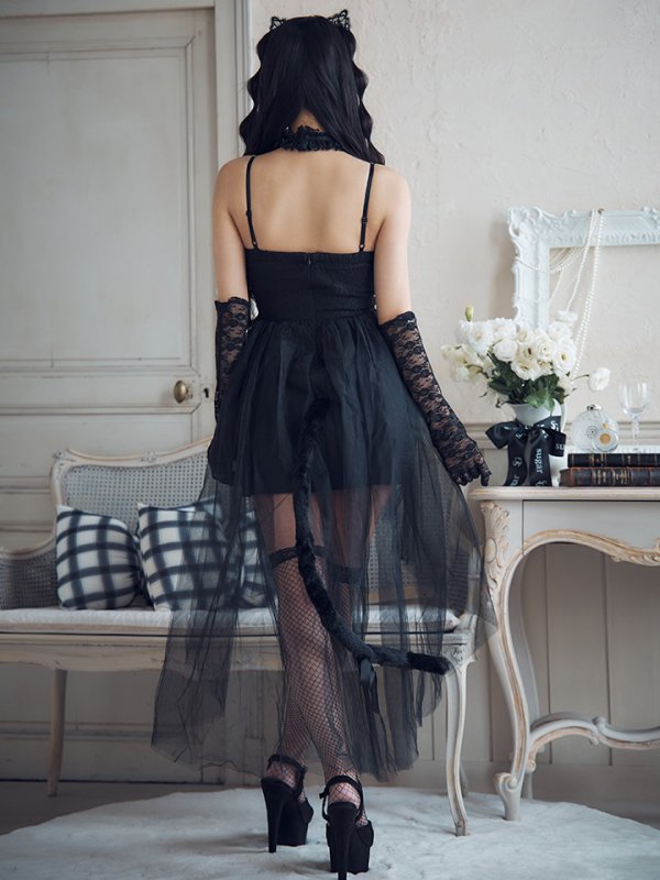 画像12: 【SALE!!】【即日発送！】【ハロウィン】チュールキャミワンピース 【コスプレ4点セット】【XS-Mサイズ/1カラー】[OF04] (12)