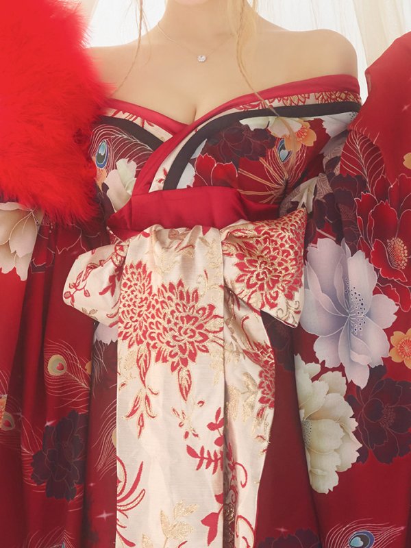 画像13: 【即日発送！】【ハロウィン】花魁ショートインロングワンピース 【コスプレ】【S-XLサイズ/2カラー】[OF01] (13)