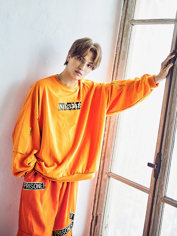 画像7: 【SALE!!】【即日発送！】【ハロウィン】 オレンジ囚人トレーナーセット 【コスプレ2点セット】【XXLサイズ/1カラー】(HC206-SV)[OF01] (7)