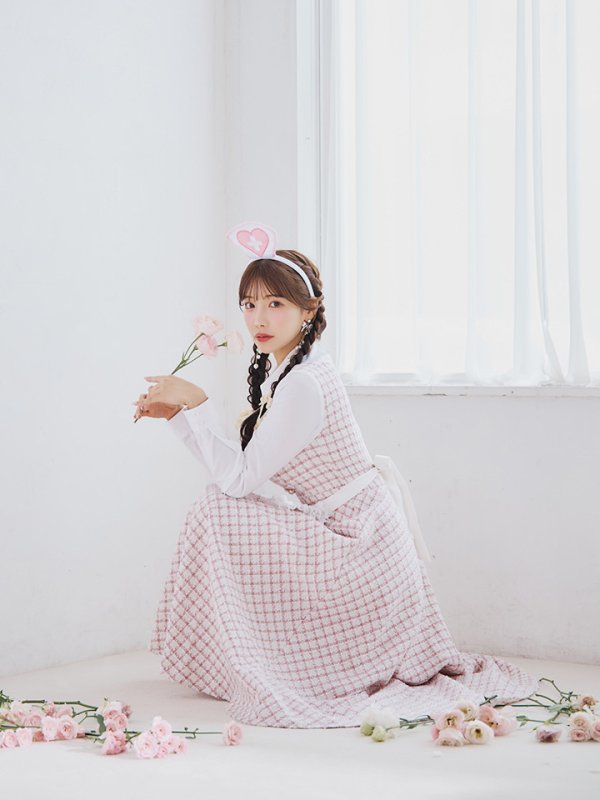 画像15: 【SALE!!】【即日発送！】【ハロウィン】ナースツイードロングフレア 【コスプレ3点セット】 【S-XLサイズ/1カラー】(CH02)[OF01] (15)