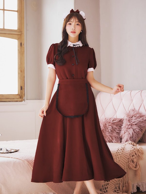 画像11: 【SALE!!】【ハロウィン】クラシカル洋館メイド 【コスプレ3点セット】 【S-XLサイズ/1カラー】[OF01] (11)