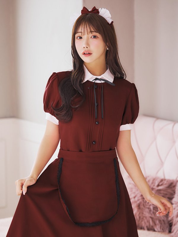 画像3: 【SALE!!】【ハロウィン】クラシカル洋館メイド 【コスプレ3点セット】 【S-XLサイズ/1カラー】[OF01] (3)