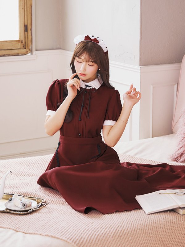 画像8: 【SALE!!】【ハロウィン】クラシカル洋館メイド 【コスプレ3点セット】 【S-XLサイズ/1カラー】[OF01] (8)