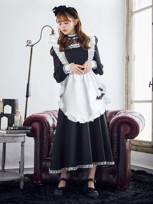 画像10: 【SALE!!】【即日発送！】【ハロウィン】クラシックメイドロングワンピース 【コスプレ3点セット】【S-XLサイズ/1カラー】[OF01] (10)
