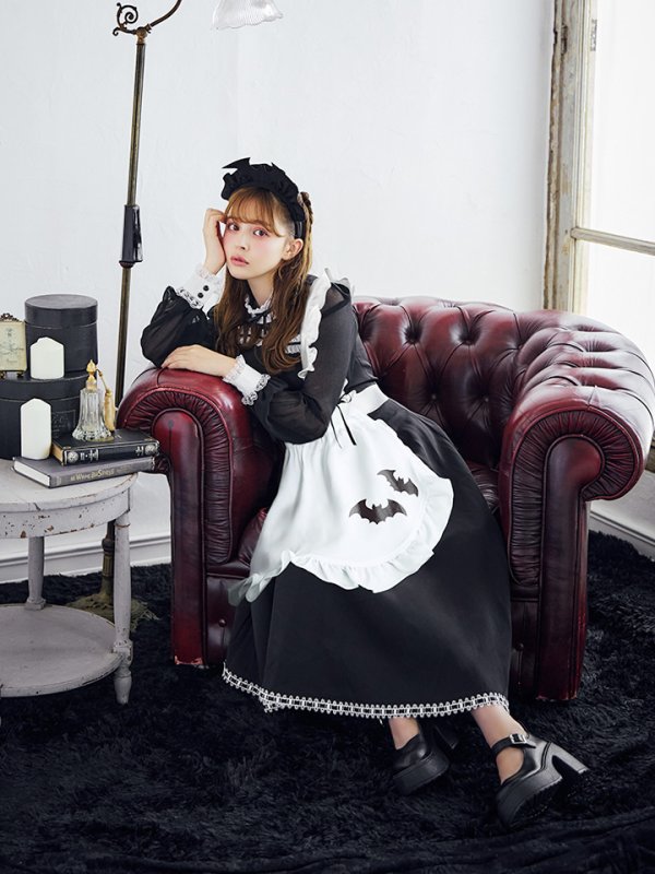 画像16: 【SALE!!】【即日発送！】【ハロウィン】クラシックメイドロングワンピース 【コスプレ3点セット】【S-XLサイズ/1カラー】[OF01] (16)