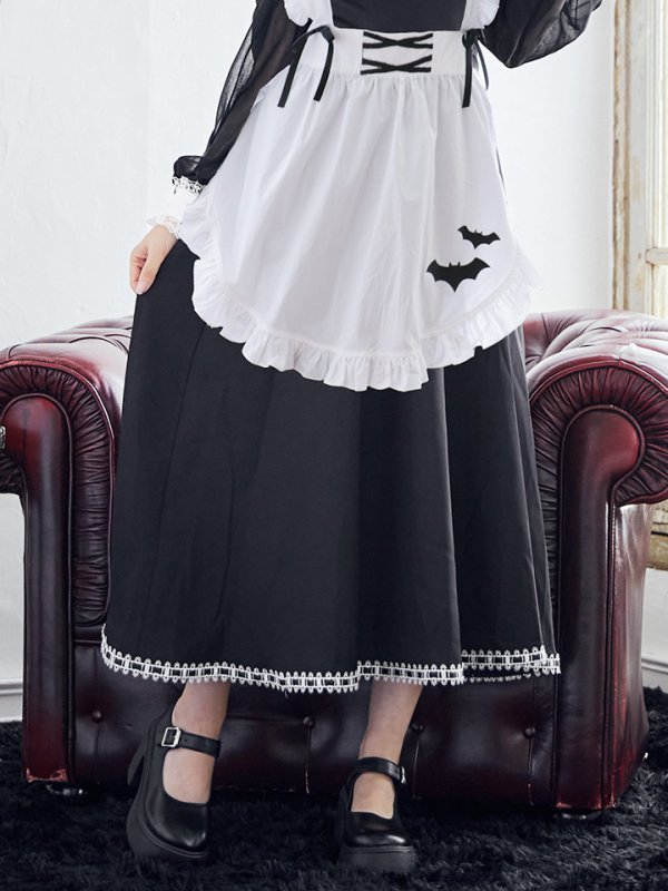 画像20: 【SALE!!】【即日発送！】【ハロウィン】クラシックメイドロングワンピース 【コスプレ3点セット】【S-XLサイズ/1カラー】[OF01] (20)