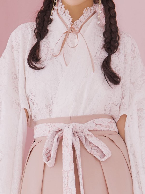 画像15: 【即日発送！】【ハロウィン】猫巫女レース袴 【コスプレ5点セット】 【FREEサイズ/2カラー】[OF01-OMN] (15)