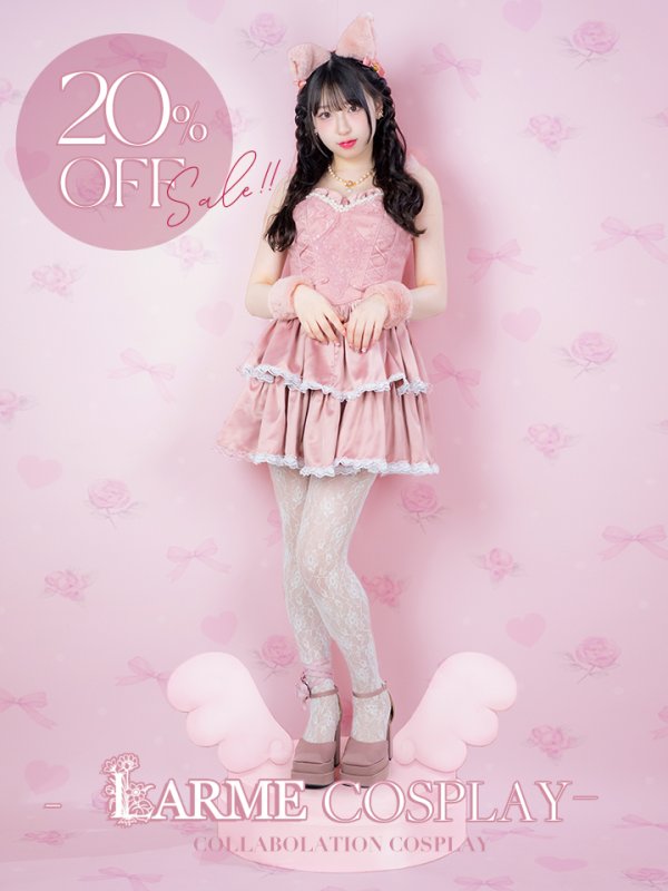 画像1: 【セール!!】【即日発送！】【ハロウィン】【sugarnnine×ラルムコラボ】コラボキャットワンピース 【コスプレ4点セット】 【S-Lサイズ/１カラー】[OF04] (1)