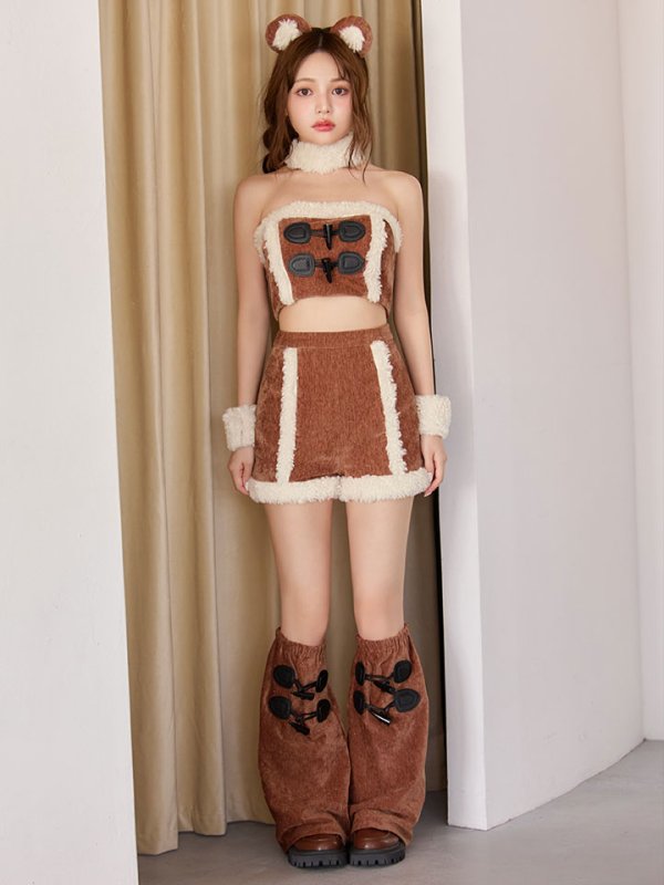 画像4: 【即日発送】【ハロウィン】ムートンベアセットアップ【コスプレ7点セット】【XS-Mサイズ/1カラー】[OF03] (4)