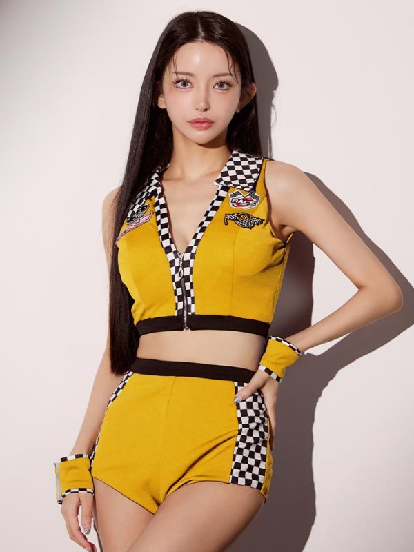 画像20: 【即日発送】【ハロウィン】レースクイーンセットアップ【コスプレ3点セット】【XS-Lサイズ/2カラー】[HC03] (20)