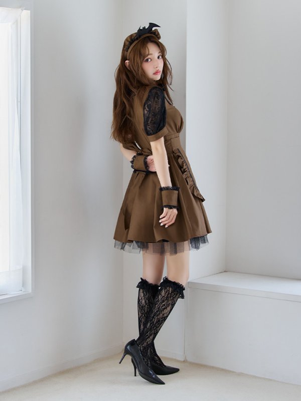 画像14: 【即日発送】【ハロウィン】コウモリクラシカルメイド【コスプレ6点セット】【S-XLサイズ/2カラー】[HC03] (14)